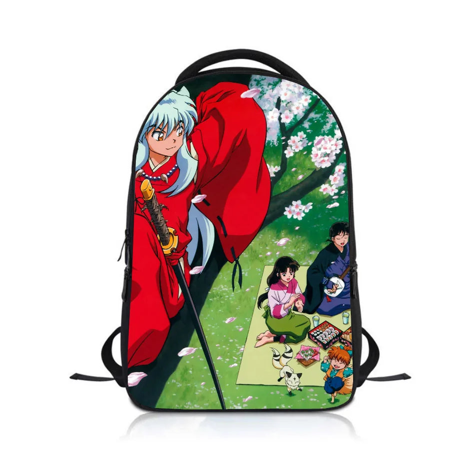 Anime Inuyasha Kids Backpack School Bag Boys Girls Rucksack