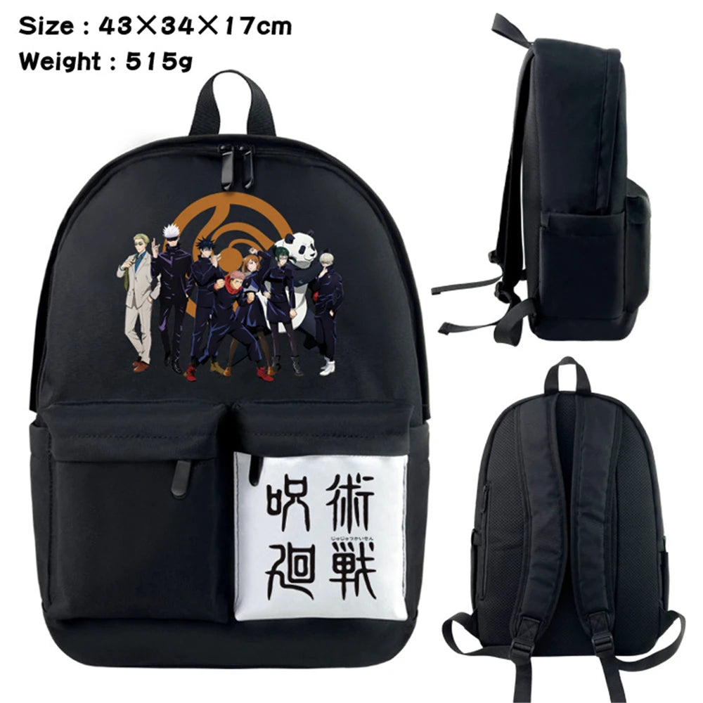 Jujutsu Kaisen Nylon Backpack Student Schoolbag Laptop Bag