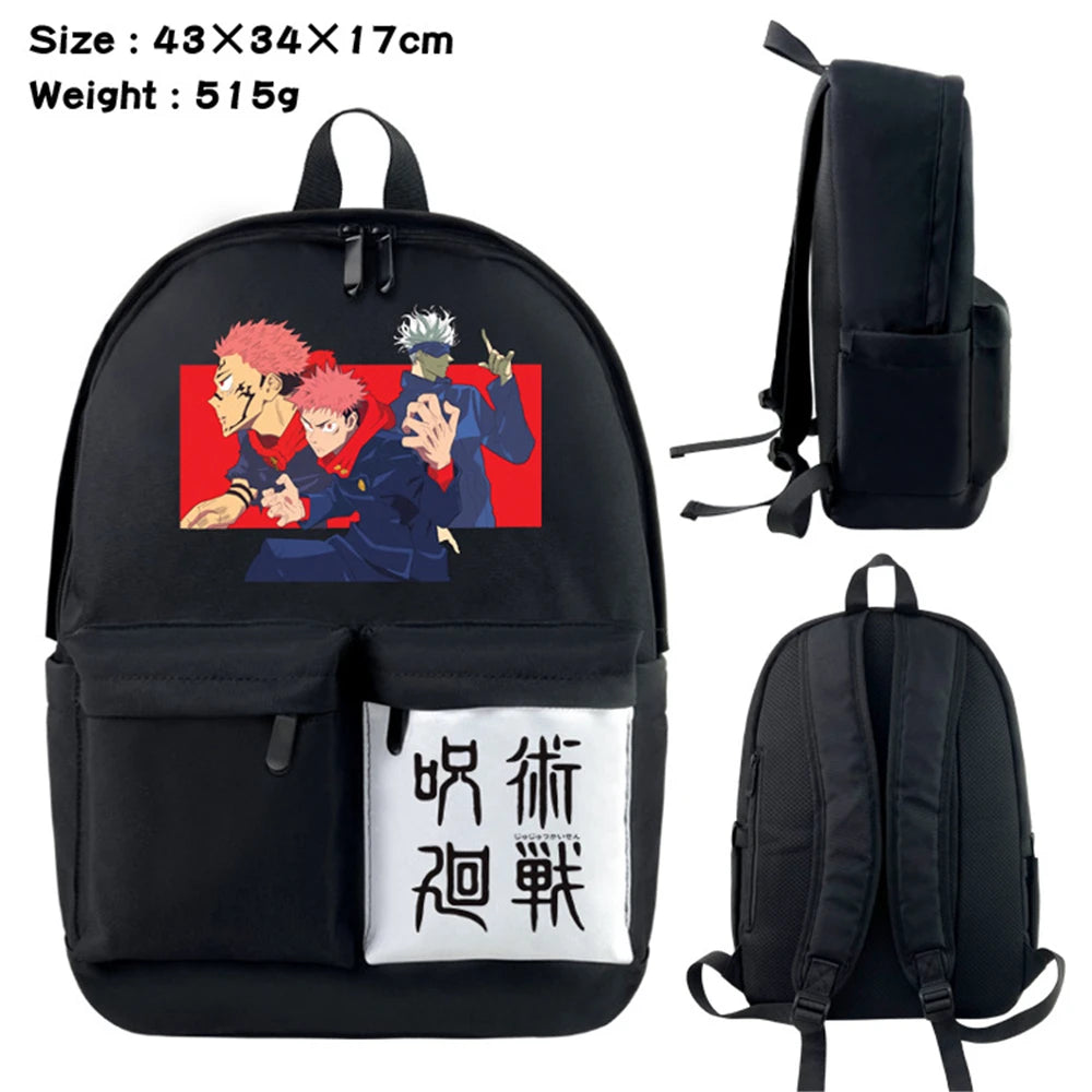 Jujutsu Kaisen Nylon Backpack Student Schoolbag Laptop Bag