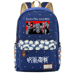 Jujutsu Kaisen Zip Backpack Canvas Schoolbag Travel Laptop Bag