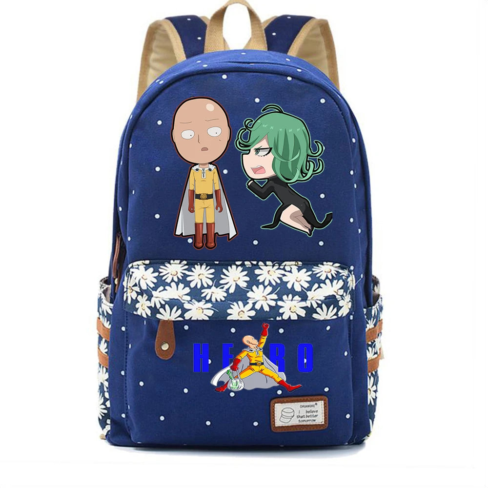 One Punch-Man Canvas Backpack Schoolbag Travel Laptop Bag