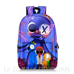 Anime Rainbow School Bags Backpacks Kids Bags Big Capacity Travel Bag