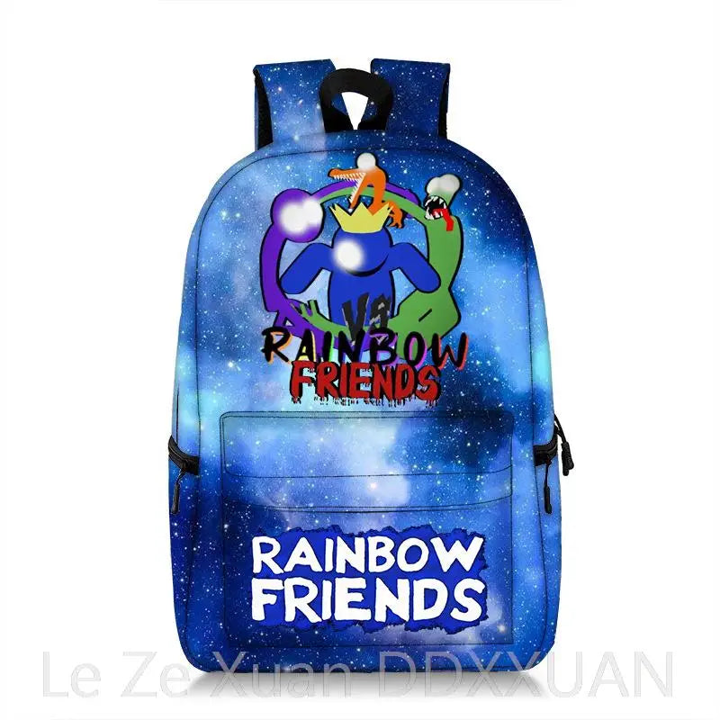 Anime Rainbow School Bags Backpacks Kids Bags Big Capacity Travel Bag