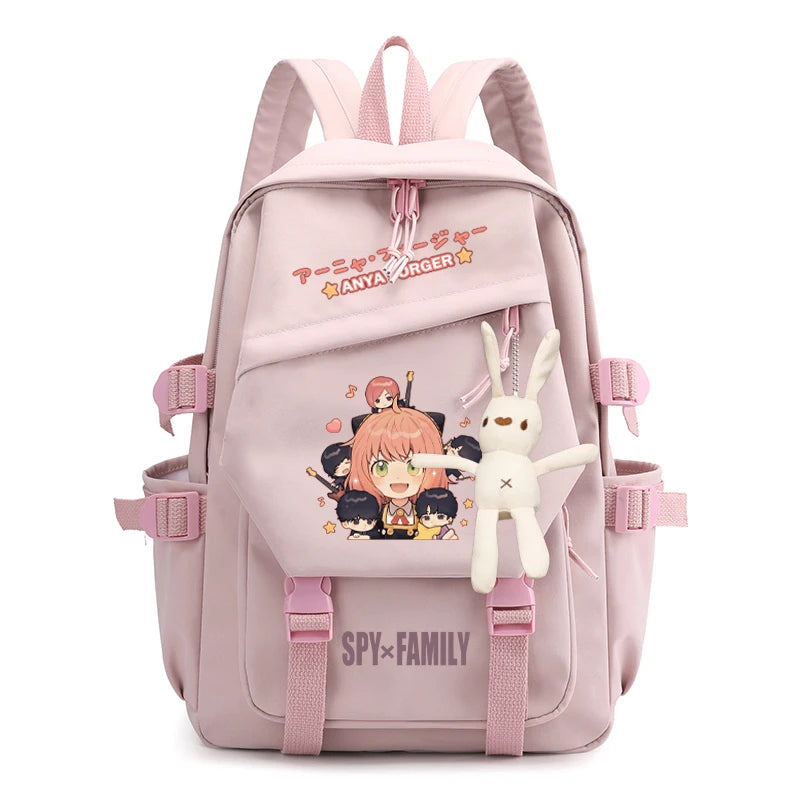 Anime SPY FAMILY Anya Forger Nylon Backpack Student School Bag