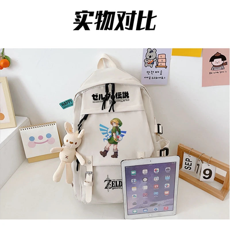 Anime School Backpack Bookbag Zelda-Link Rucksack Travel Shoulder Bags