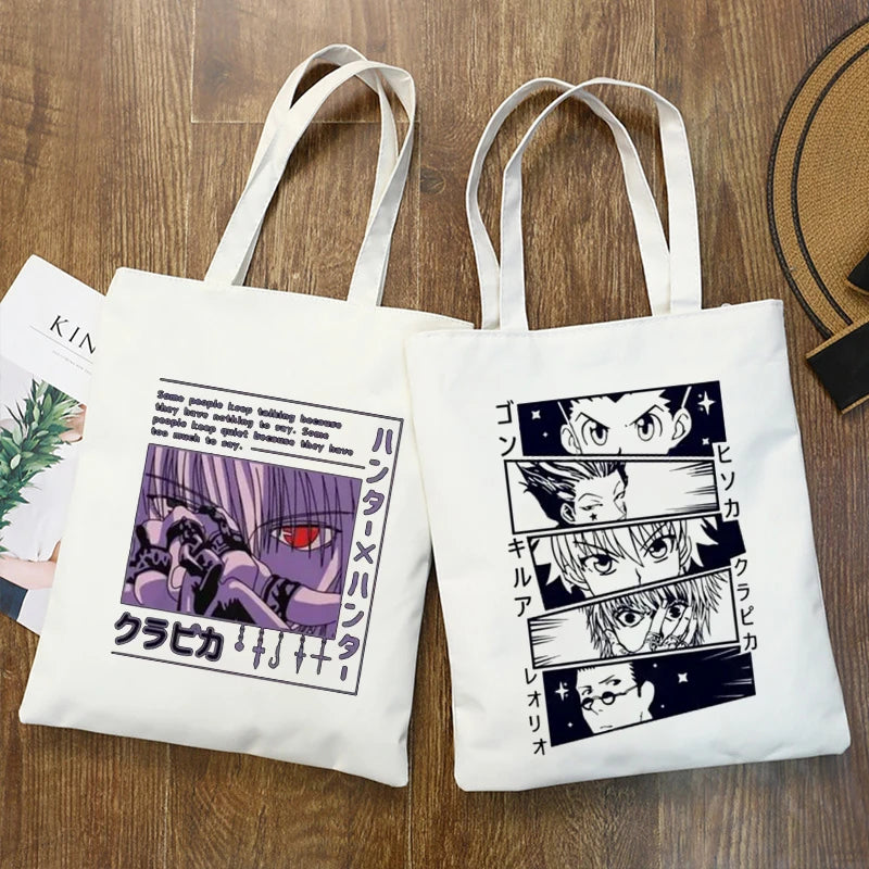 Hunter X Hunter Killua Zoldyck Shopping Bag Canvas Tote Large Capacity Handbag