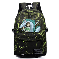 Anime Spirited Away Backpack Casual Teenger Packsack Unisex Student