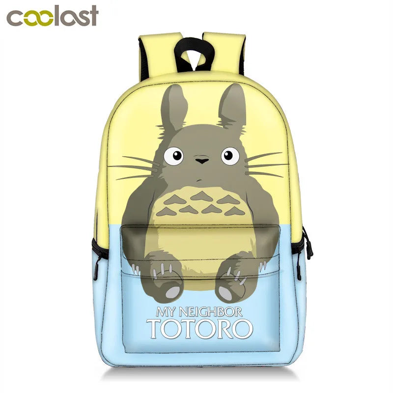 Anime Totoro Backpack for Girls School Bags Cartoon Bear Rucksack