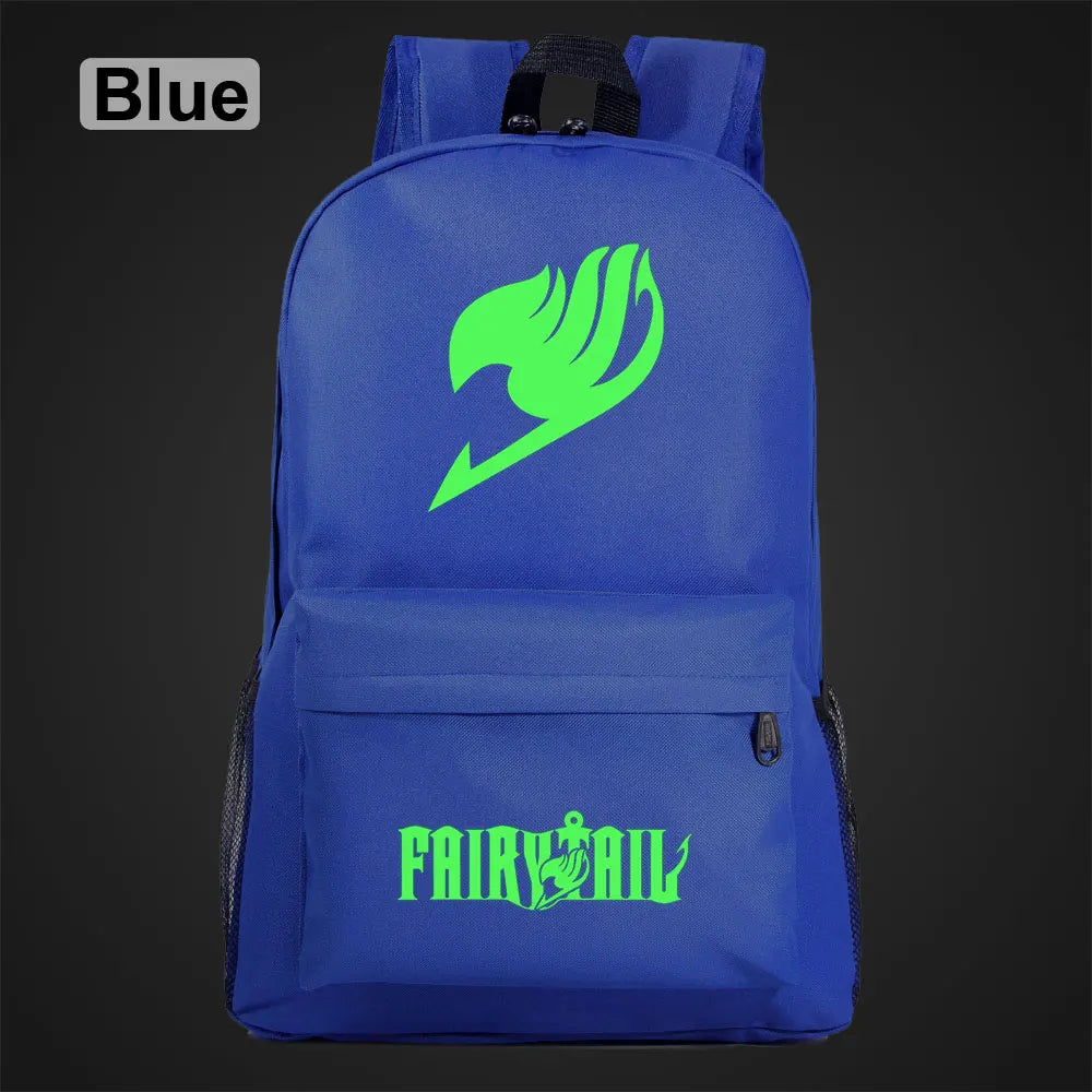 Anime Fairy Tail School Bag - Luminous Design, Green Light