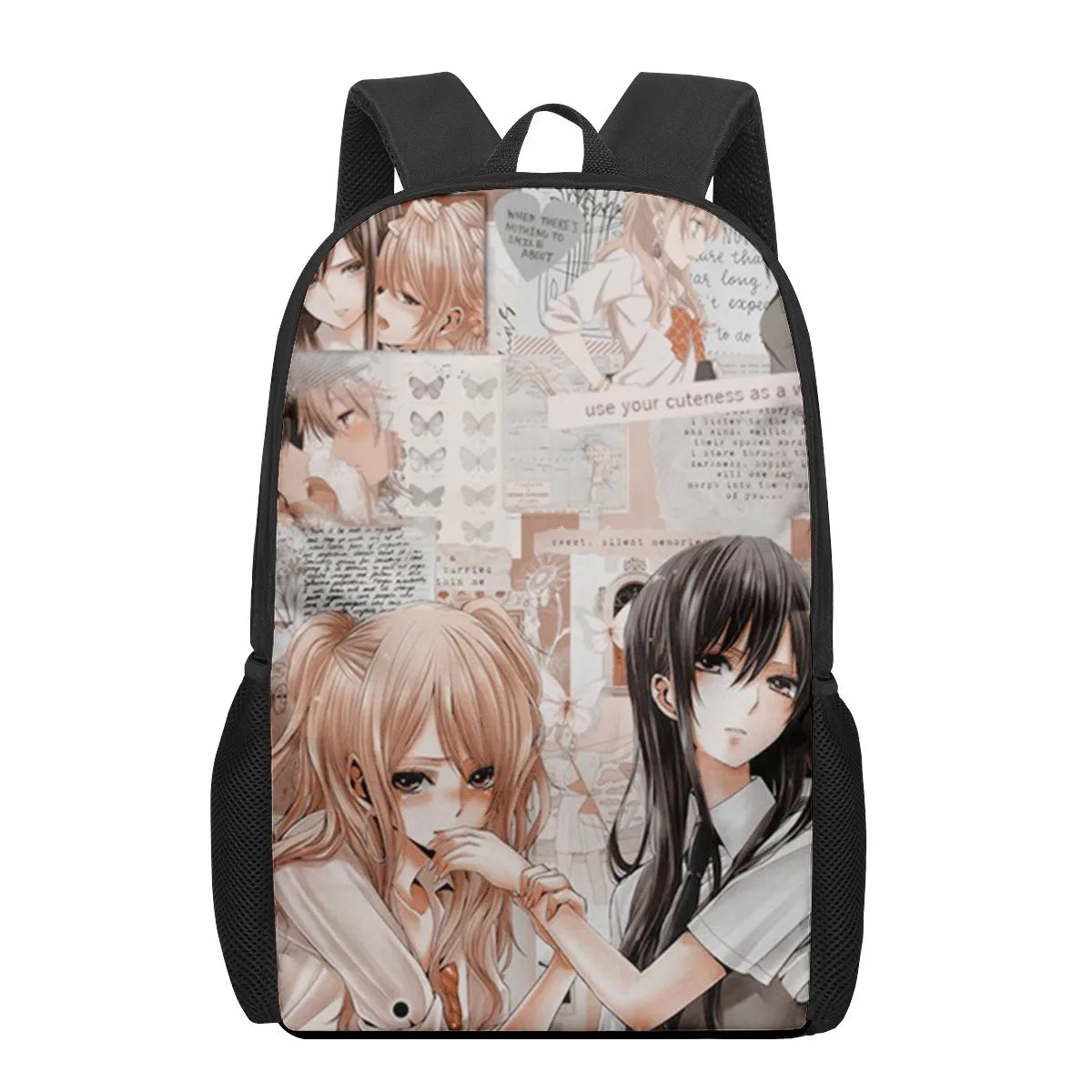 Anime Lesbian Citrus 3D Print School Bags Boys Girls Primary Students Backpack