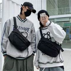 Nylon Crossbody Shoulder Bag Unisex Phone Chest Bag
