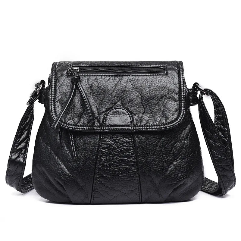 Women Soft PU Leather Clutch Vintage Shoulder Messenger Bag