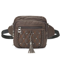 Small Women Bag Pu Leather Waist Bag Tassel Shoulder Crossbody Bag