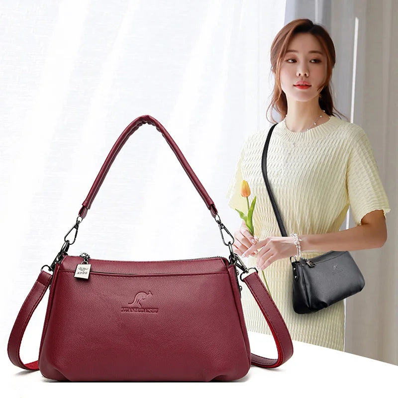 Women Crossbody Bag Small Flap Shoulder Bag PU Leather Handbag