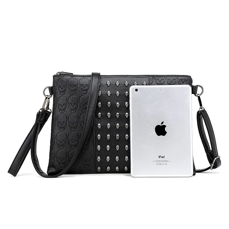 Skull Embossed Crossbody Bag for Women Small Bag Purse