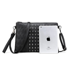 Skull Embossed Crossbody Bag for Women Small Bag Purse