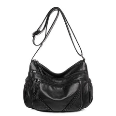 Vintage Messenger Bag Soft Pu Leather Crossbody Bag Brown Leather Handbag