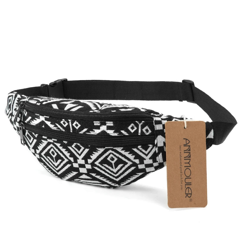 Bohemian Style Women Fanny Pack 8 Colors Fabric Waist Packs