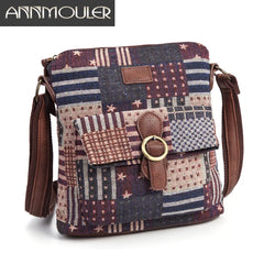 Vintage Women Shoulder Bag Fabric Crossbody Bag Handbag Purse Woman Messenger Ba