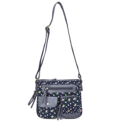 Bohemian Crossbody Bag Leather Shoulder Bag Multi-pockets Messenger Bag