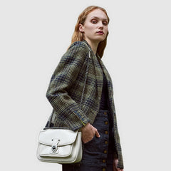 Women's Retro Messenger Bag with Classic Wallet Satchel