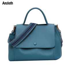 Soft PU Leather Shoulder Bag Women's High Capacity Messenger Bag