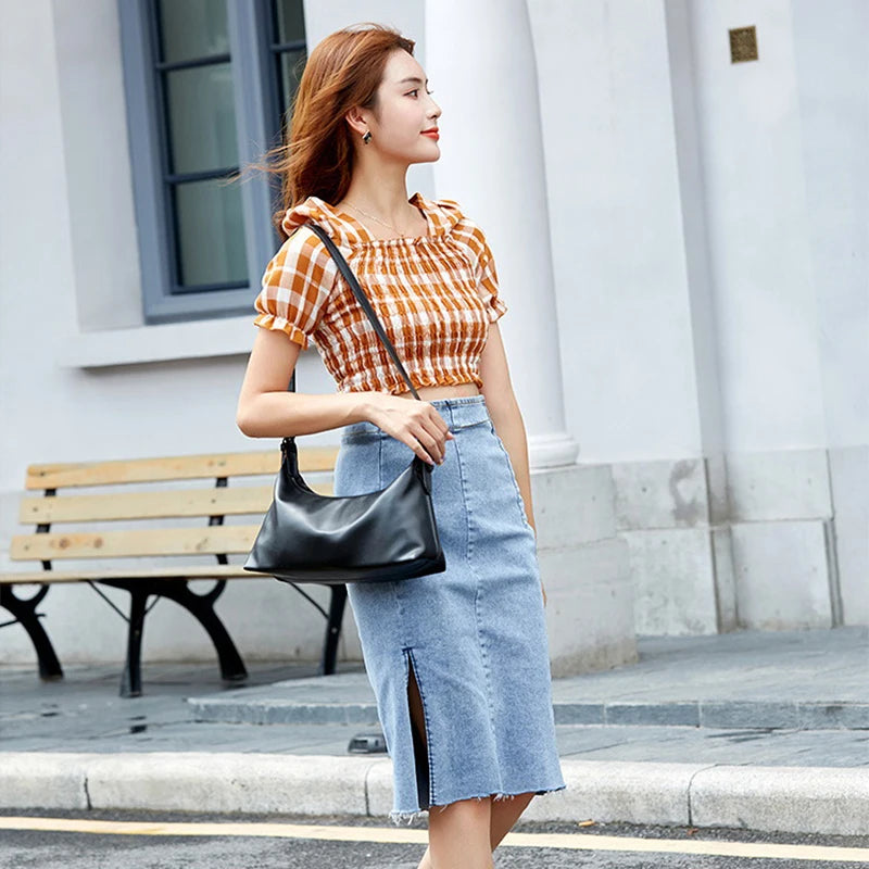 Women Crescent Purse Handbag Shoulder Bag Crossbody Dumpling Underarm