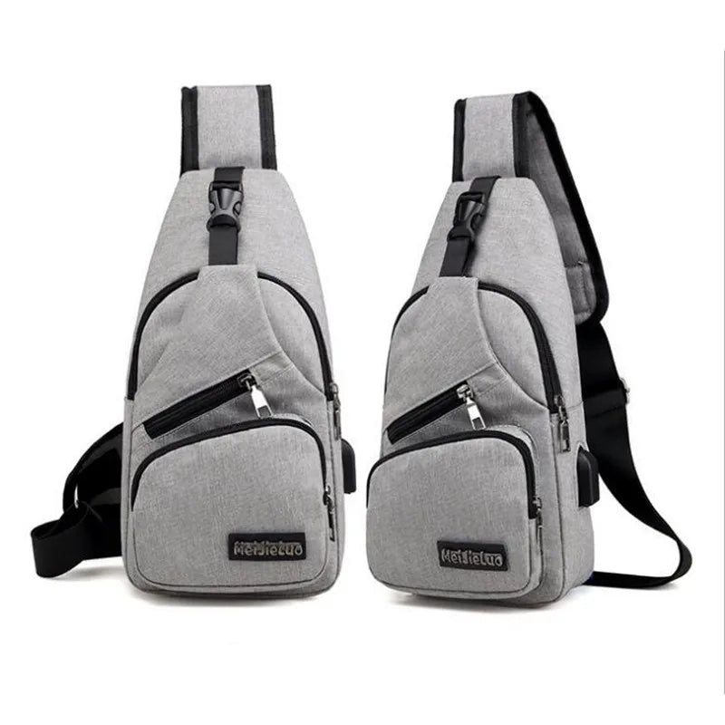 Anti Theft Chest Bag USB Crossbody