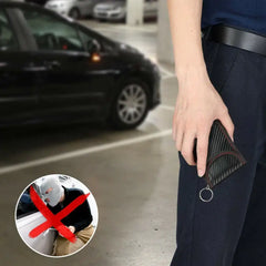 RFID Signal Blocking Car Key Wallet - Anti-Theft Keyless Entry Cover