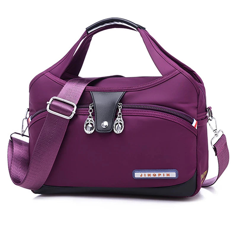Anti Thief Casual Nylon Shoulder Bag Waterproof Tote Bag Large Capacity