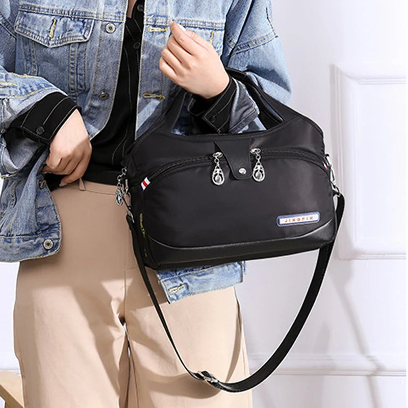 Anti Thief Casual Nylon Shoulder Bag Waterproof Tote Bag Large Capacity