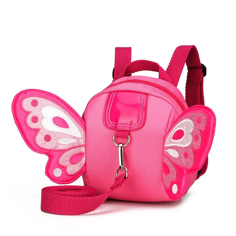 Butterfly Wings Kids Backpack for Girls - Anti-lost School Bag