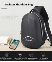 Anti-theft Lock Crossbody Bag USB Charging Travel Shoulder Bag