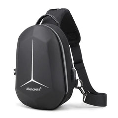 Anti-theft Lock Crossbody Bag USB Charging Travel Shoulder Bag