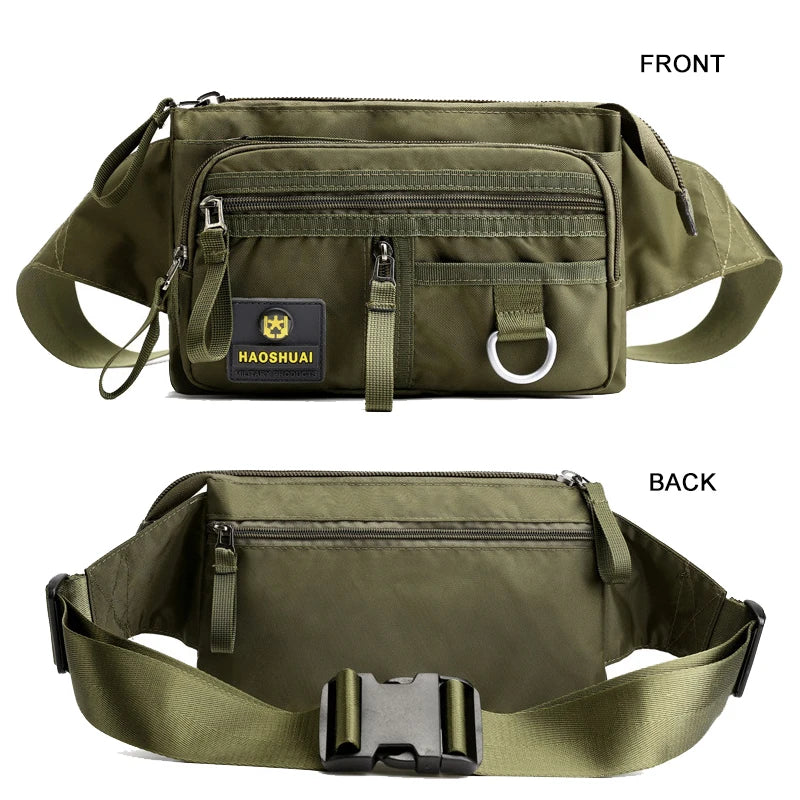 Anti-theft Money Pocket Phone Chest Bag Waterproof Zipper Nylon Waist Belt Bags