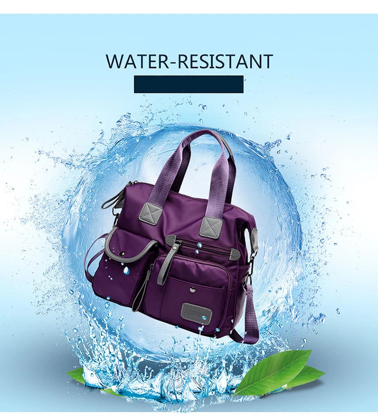 Waterproof Nylon Shoulder Bag Ladies Tote Large Capacity Mummy Bag