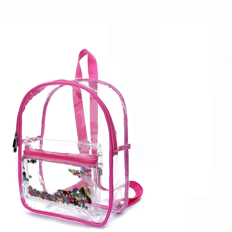 PVC Transparent School Bag for Student See Through Backpacks High Capacity