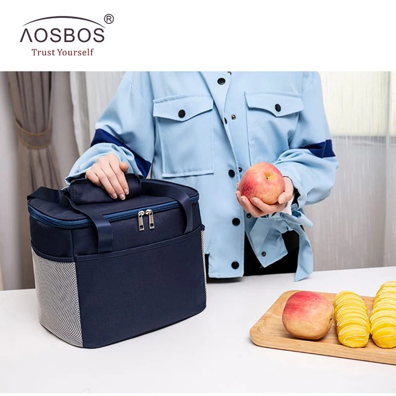 Large Capacity Insulated Lunch Bag Thermal Tote Cooler Picnic Box