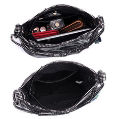 Metalic Crossbody Messenger Bag for Women
