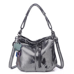 Metalic Crossbody Messenger Bag for Women