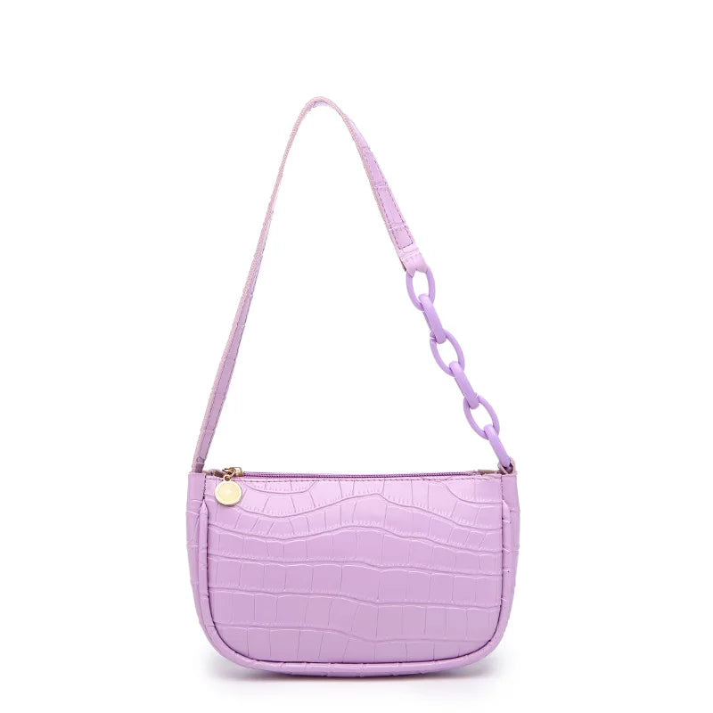 Retro PU Leather Armpit Handbag Women Underarm Shoulder Bag