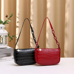 Retro PU Leather Armpit Handbag Women Underarm Shoulder Bag