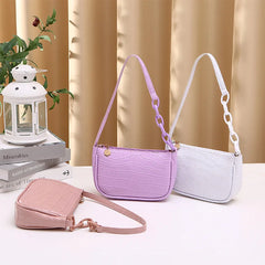 Retro PU Leather Armpit Handbag Women Underarm Shoulder Bag