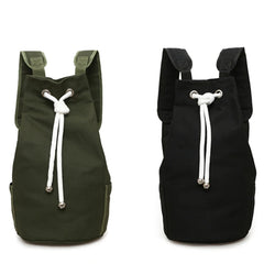 Army Green Teen School Backpack Casual Men Canvas Travel Rucksack