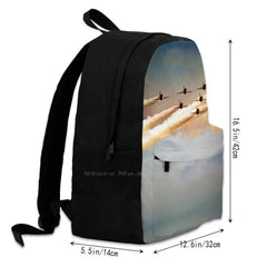 Arrows In Flight Teen College Student Backpack Laptop Travel Bags Red