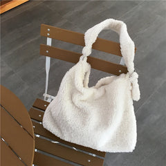 Faux Fur Women Shoulder Bag Large Tote Messenger Bag