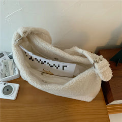 Faux Fur Women Shoulder Bag Large Casual Tote