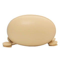 Fashion Oval Rugby Crossbody Bags for Women Solid PU Leather Shoulder Bags