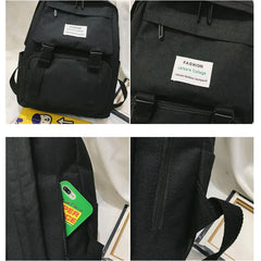Attra-Yo Women's Solid School Backpack Shoulder Travel Bag