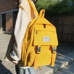 Attra-Yo Women's Solid School Backpack Shoulder Travel Bag